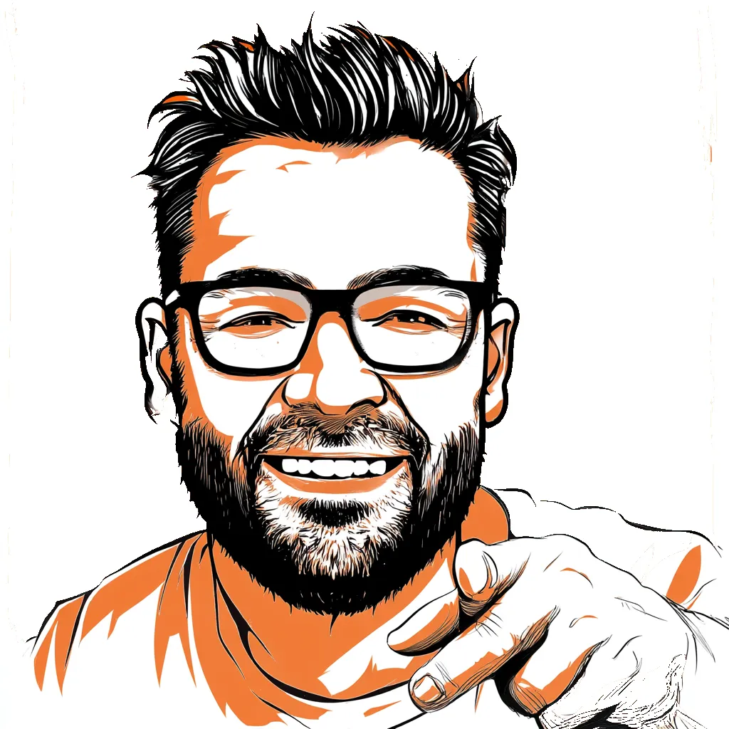 Alter-ego illustratie van Dennis Poort, wijzend